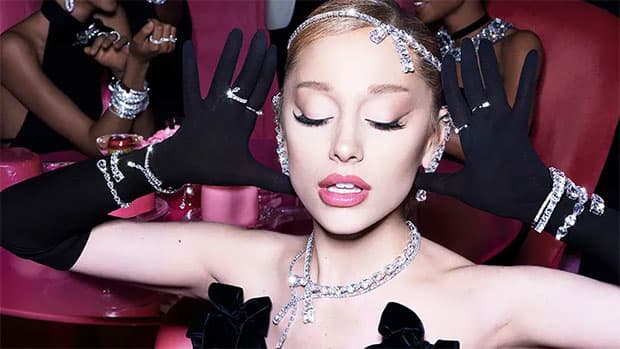 Ariana Grande featured in the Swarovski Holiday 2024 campaign.