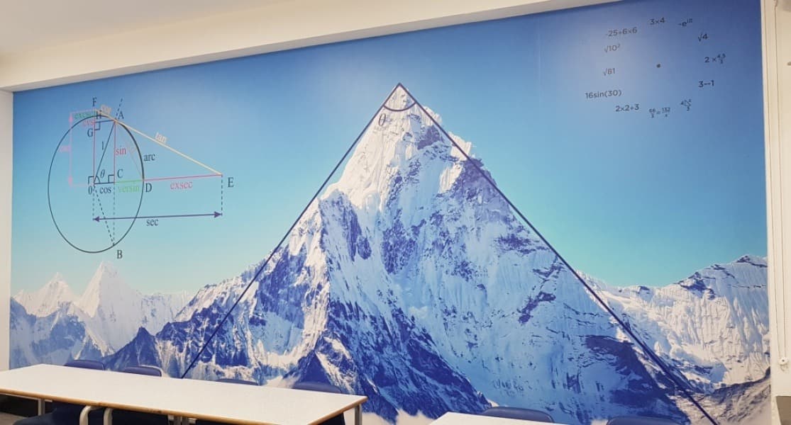 Lustalux Solves the Equation - Mathematics Themed Wall Graphics For London School
