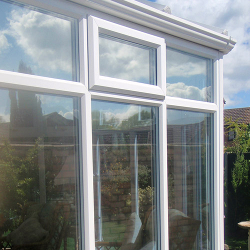 Conservatory Windows with 50% Reflective Silver Window Film