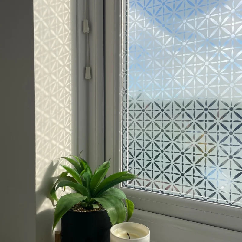Ash - contemporary patterned window privacy film