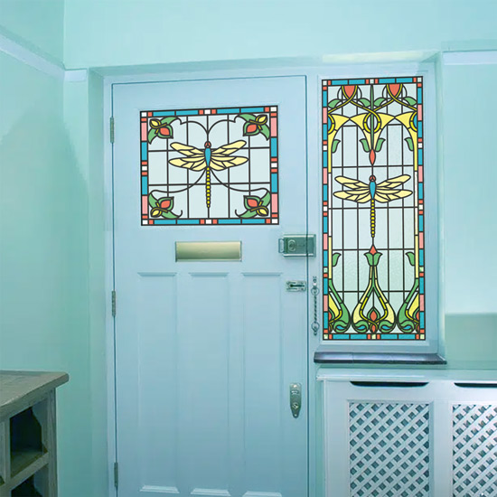 Jane Stained Glass Window Film Lustalux at Home