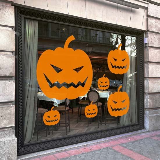 pumpkin silhouette shopfront
