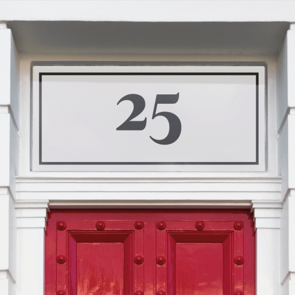 Bucatini Rectangular House Number