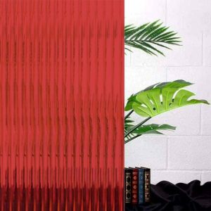 red reeded glass window film