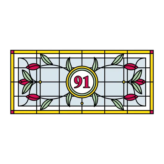 Patty Stained Glass Door Number - Image 2