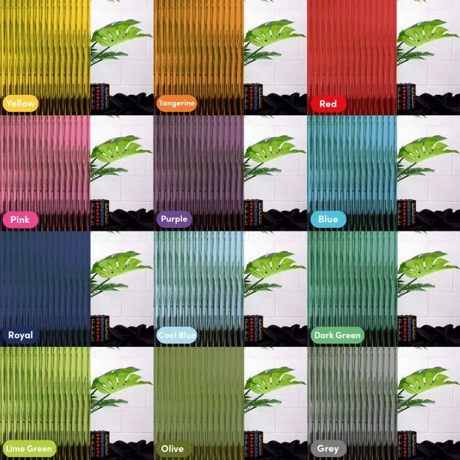 colour reeded glass window film