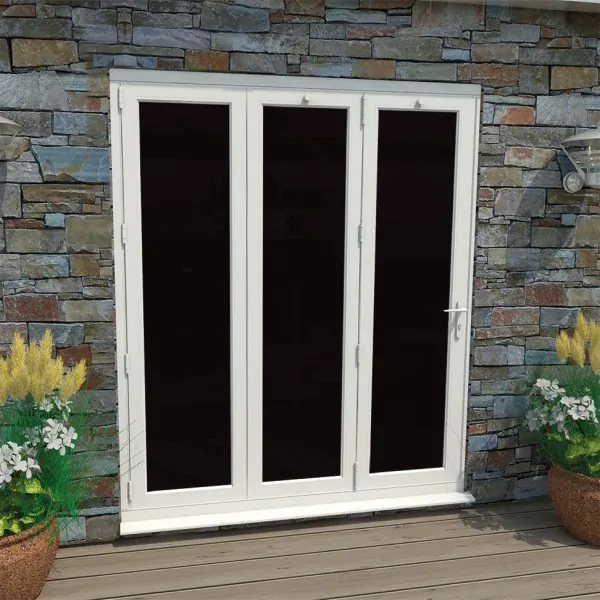 Blackout Window Film on a patio door glass. Home tinting.