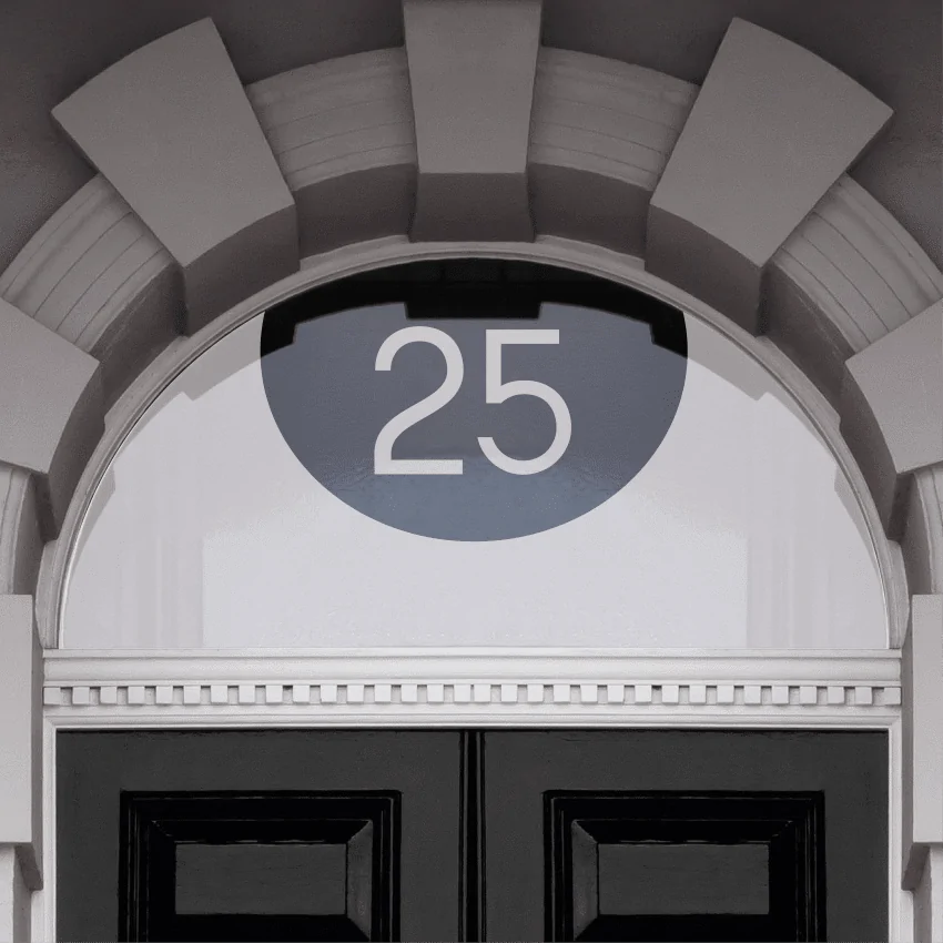 Ferrarese Fanlight House Number