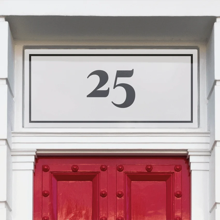 Bucatini Rectangular House Number