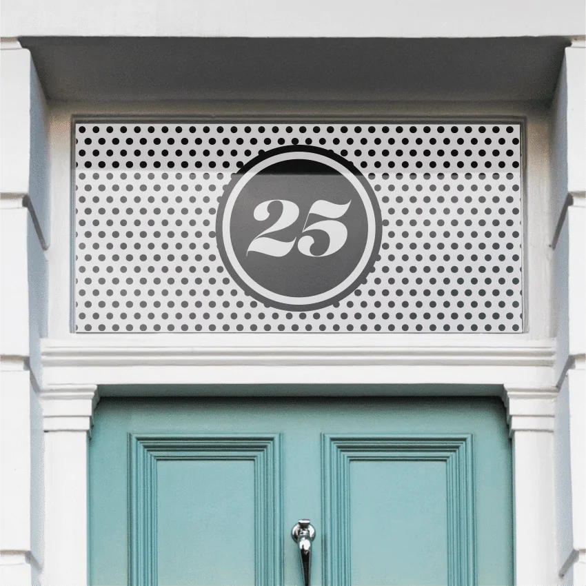 Pesto Patterned House Number