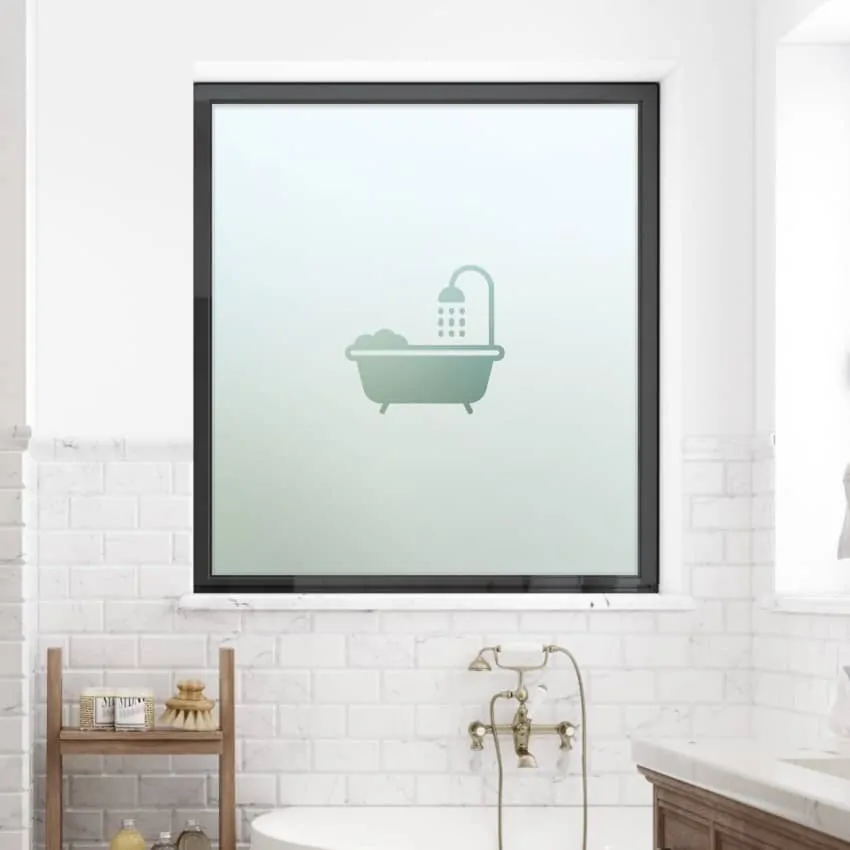 Sample of Bath Centrepiece Window Film