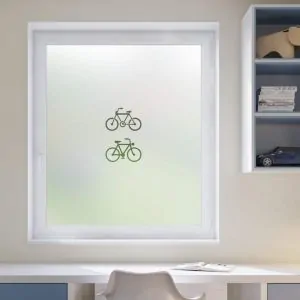 Sample of Bicycle Centrepiece Window Film