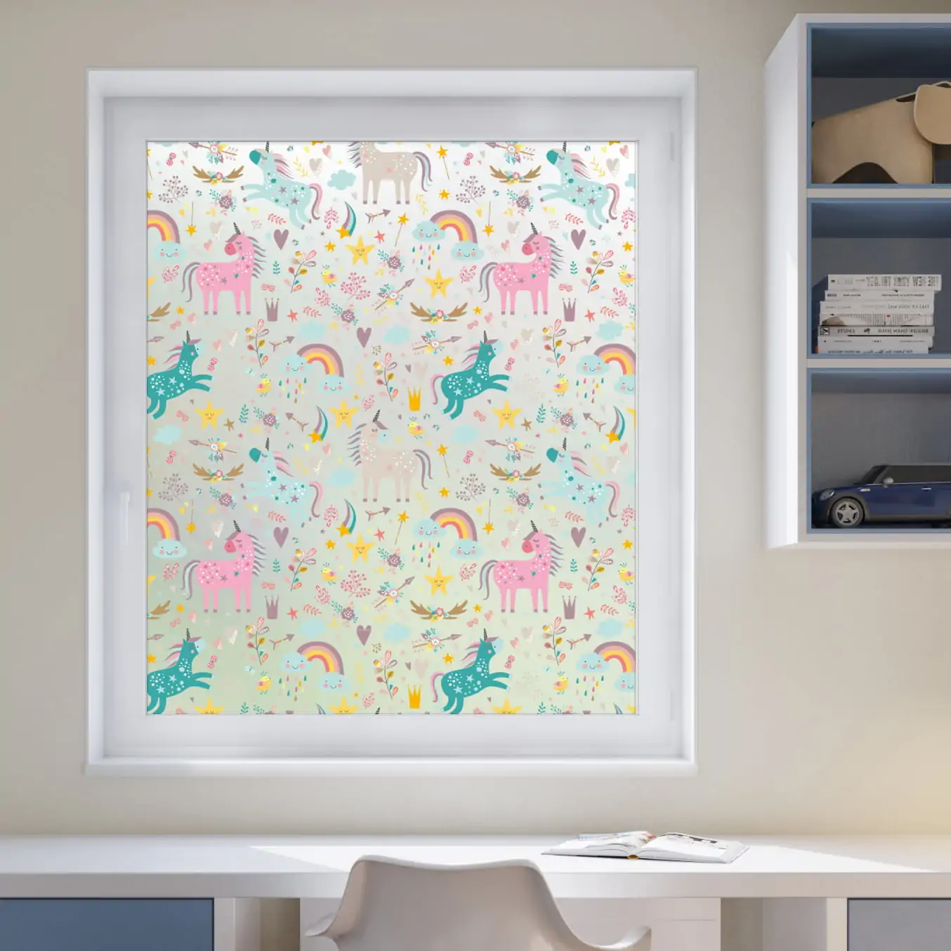 Unicorns Printed Window Film