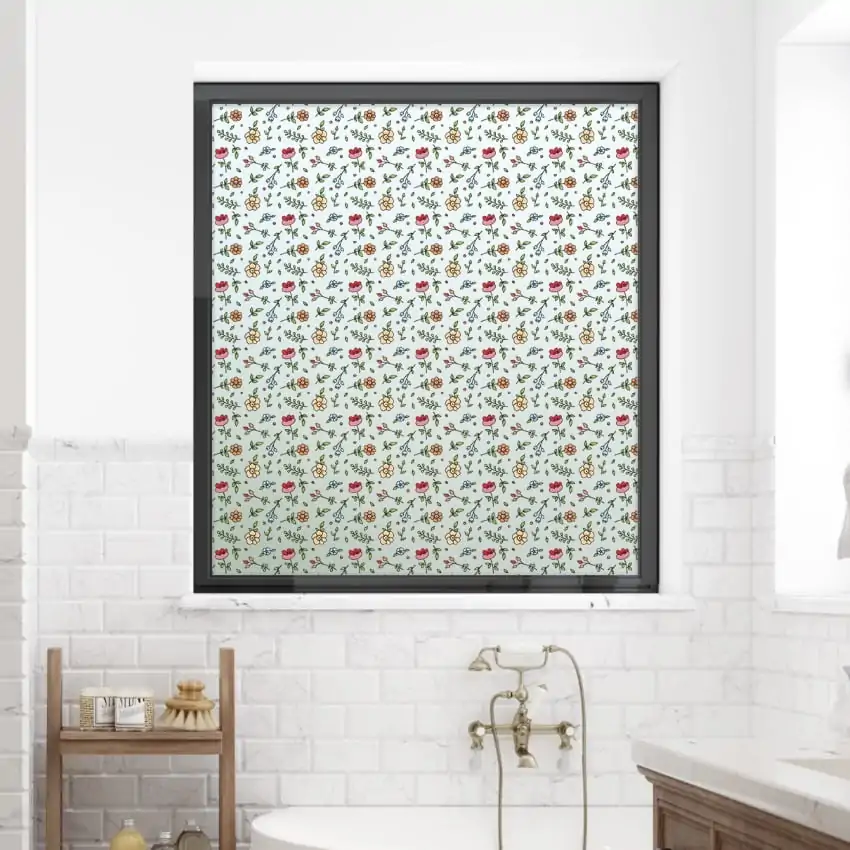 Sample of Flower Bed Printed Window Film