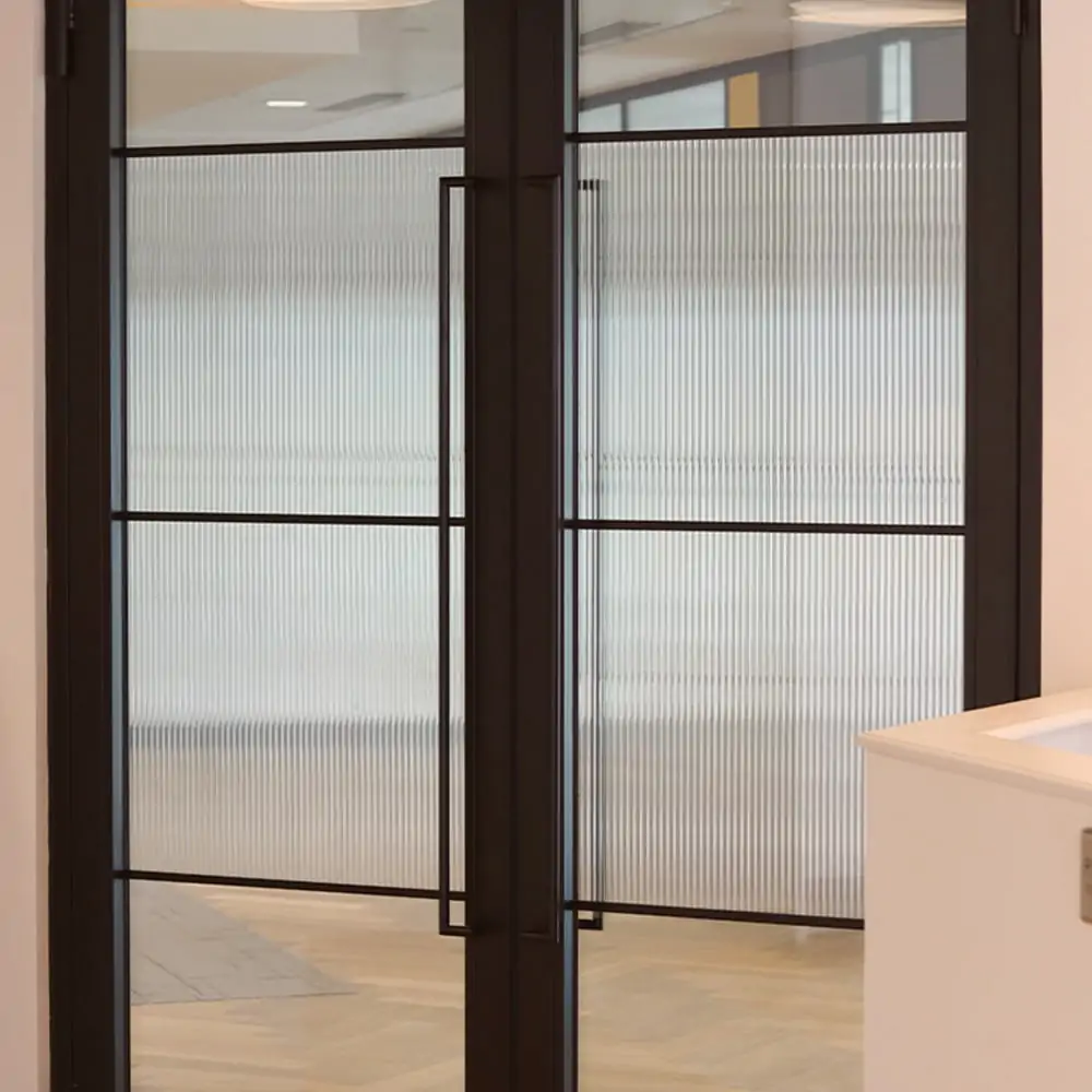 Sample Of 1/4" Reeded Glass Window Film