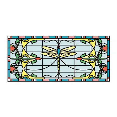 Sample of Jane Stained Glass Window Film