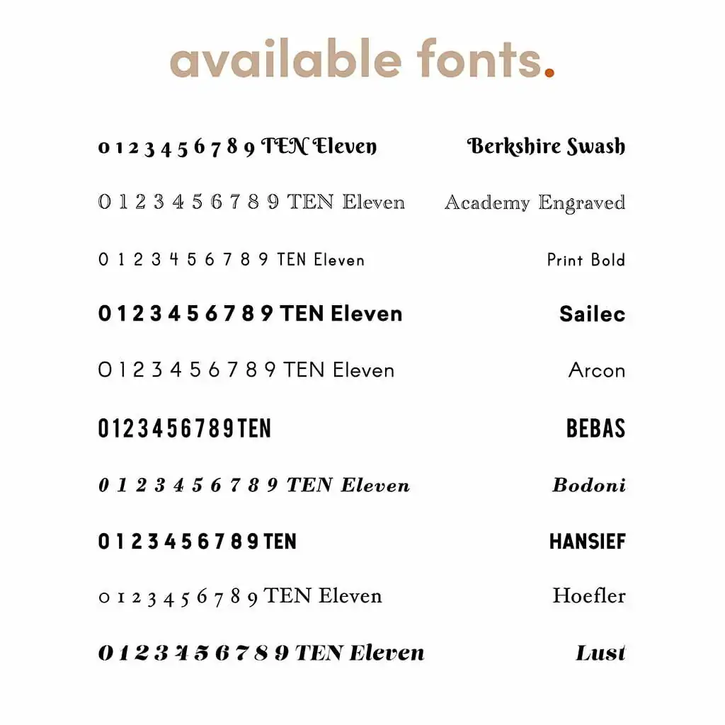 Bucatini Rectangular House Number