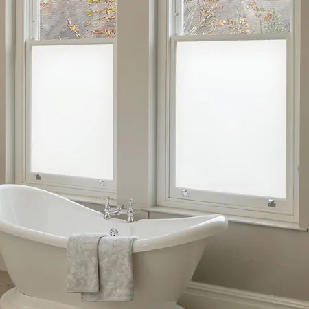 White frosted bathroom film