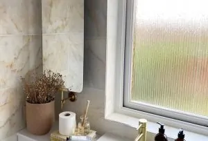 Sample Of 1/4" Reeded Glass Window Film