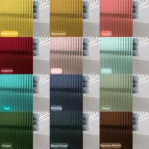 coloured reeded glass window film samples