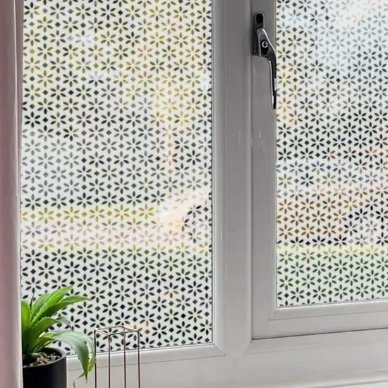 Flower head patterned window film design
