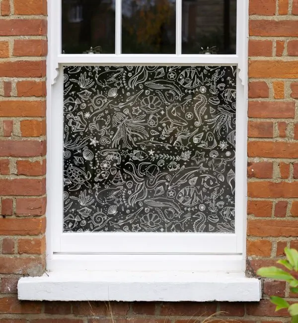 under the sea doodle window film ocean window film