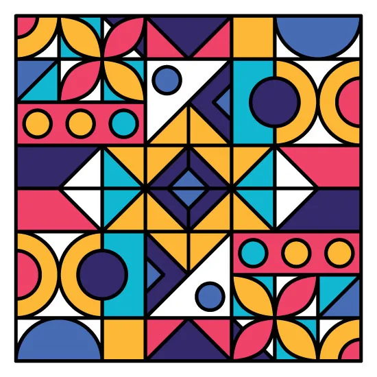 colourful mosaic stained glass window film