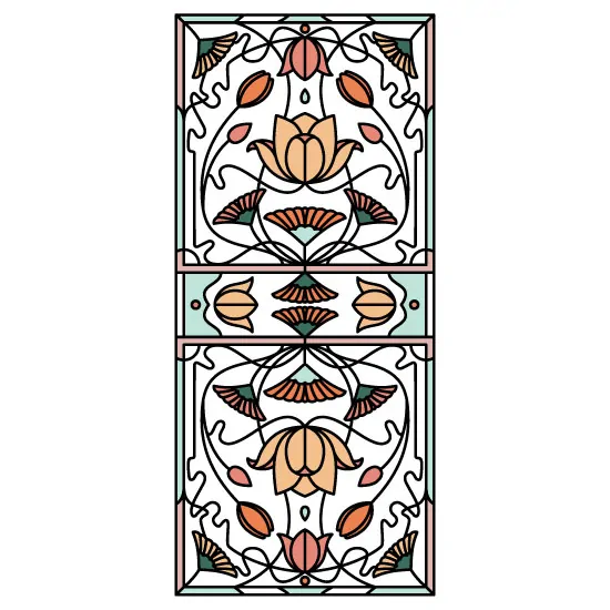 autumn theme stained glass window film