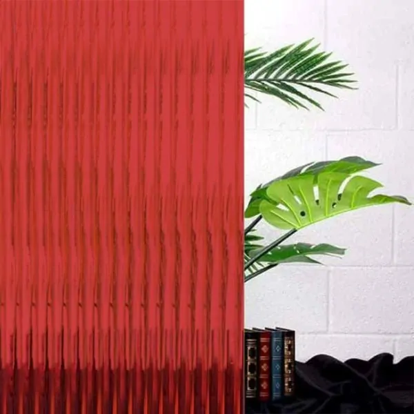red reeded glass window film