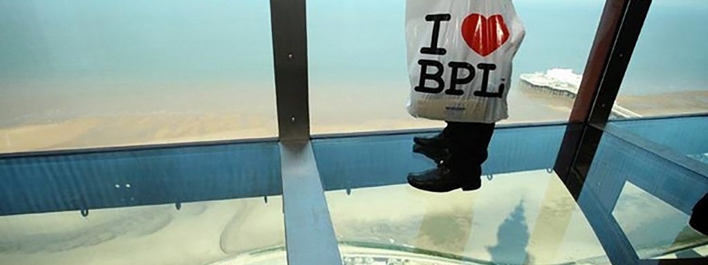 Safety film on a glass walkway at North West tourist attraction