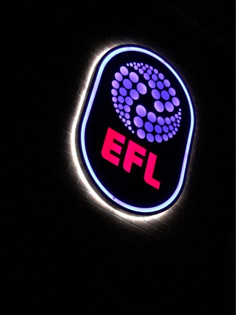 English Football League illuminated sign