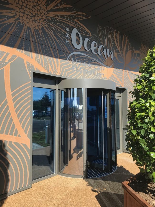 Window Film and External Architectural Wrap for Flower Bowl Reflective, safety film for revolving door