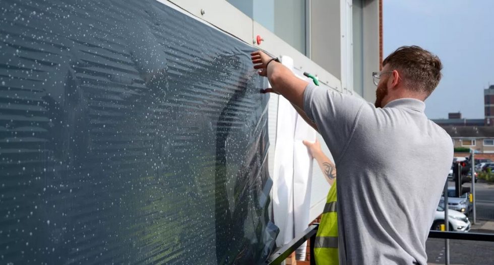 How we install our architectural wrap outdoors