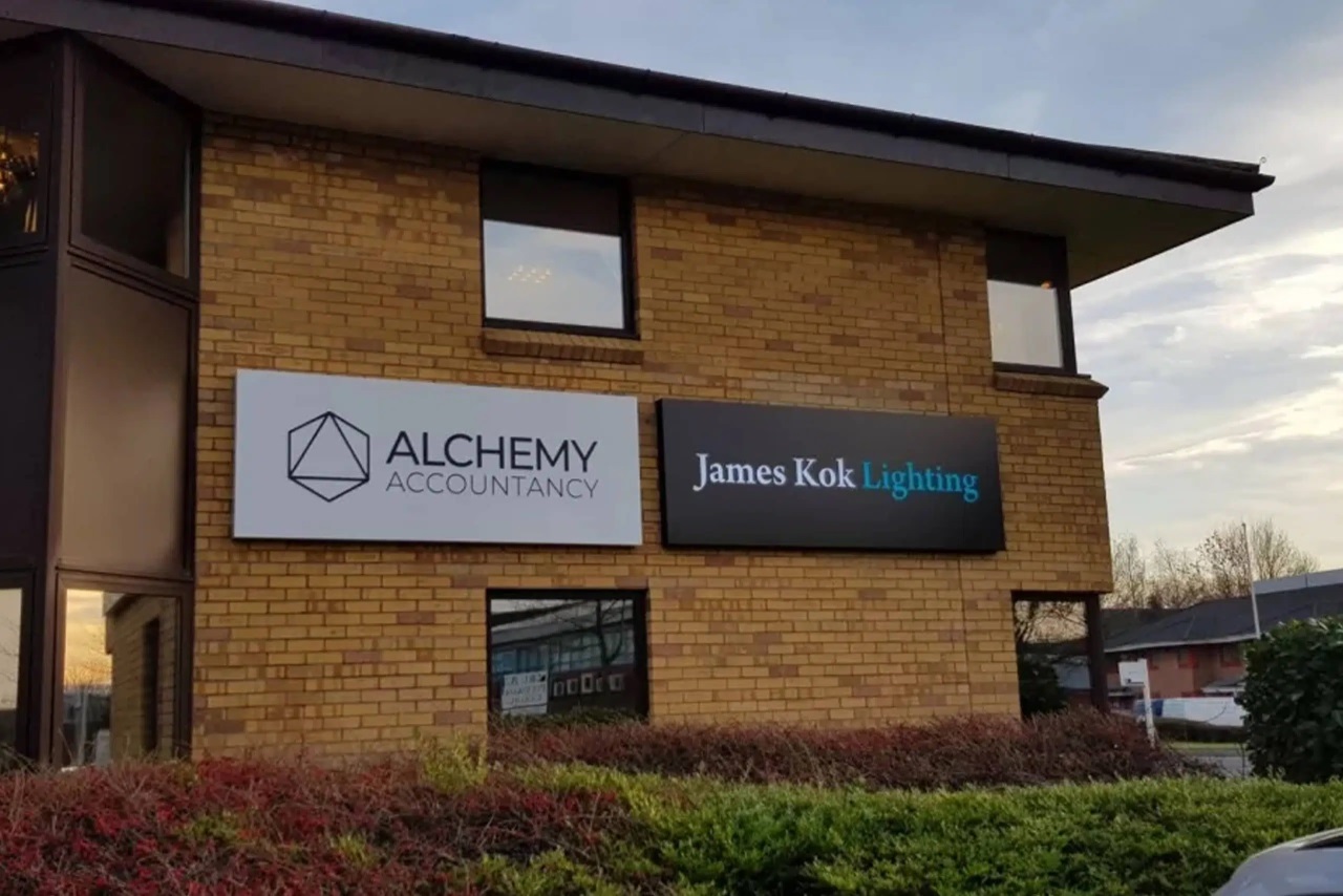 External logo business tray panel signs for walls