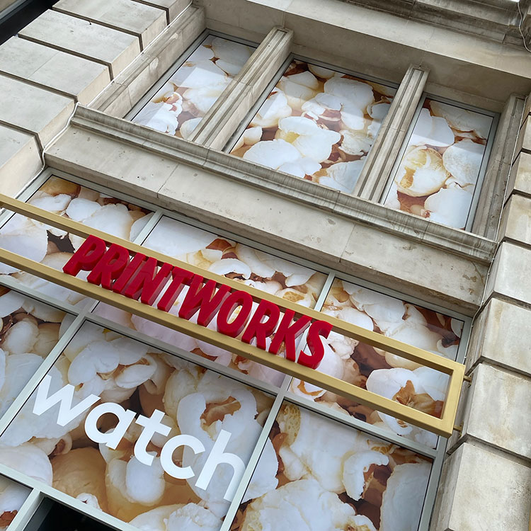 printworks sign and window film manchester